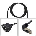 Cavo CAT.6 da spina RJ45 90° a presa RJ45 da pannello L=0,3m