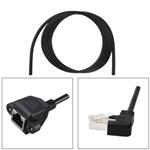 Cavo CAT.6 da spina RJ45 90° a presa RJ45 da pannello L=0,3m