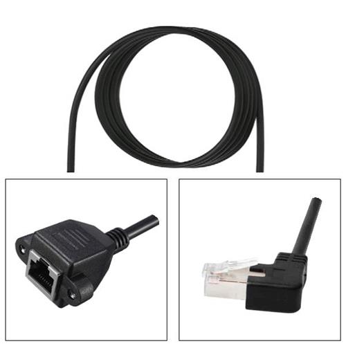 Cavo CAT.6 da spina RJ45 90° a presa RJ45 da pannello L=0,3m