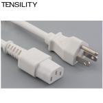 Cavo 3x18AWG L=2m Spina P620 Presa IEC, Bianco