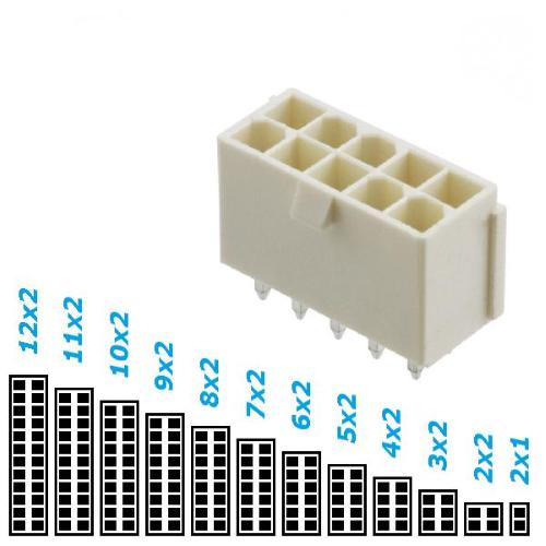4201, connettore maschio 8 poli P=4,20