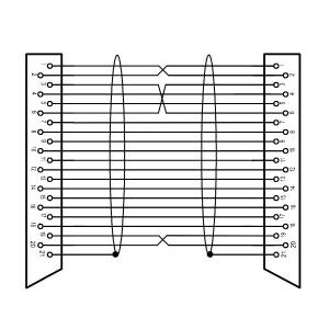 Cavo da spina scart 21 poli a spina scart 21 poli L=0,6m