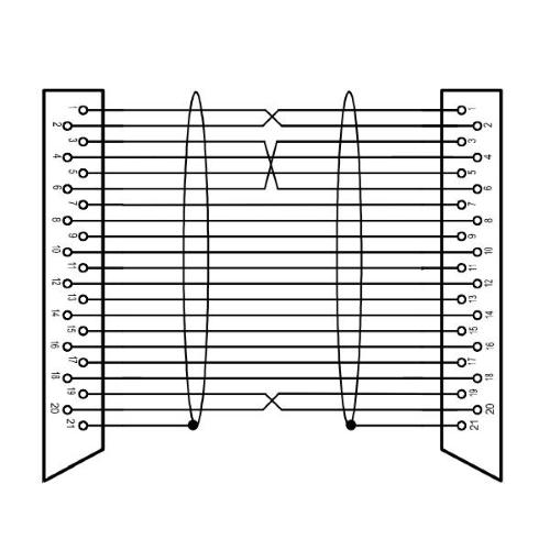 Cavo da spina scart 21 poli a spina scart 21 poli L=0,6m
