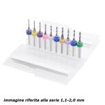 Set 10 punte da trapano da 0,6 a 1,5mm per PCB