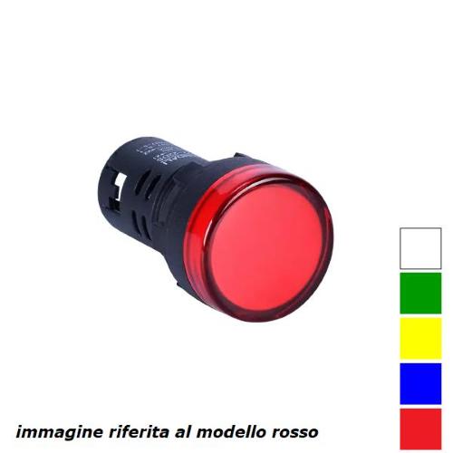 AD22, spia da pannello 220Vac a led, Ø 22 Rossa