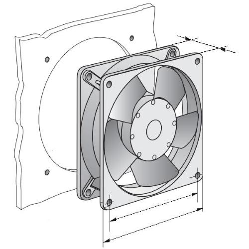 08038DA, ventilatore 12Vdc 80x80x38 5A ( 4 fili )