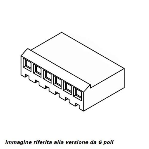 3961, supporto 2 poli per contatti femmina P=3,96