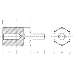 Distanziale esagonale 3MA M/F L=70mm, SW=5,5
