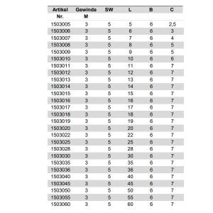 Distanziale esagonale 3MA M/F L=7mm, SW=5