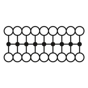 3002909, morsetto 18 poli PTFIX 18X1,5 Nero-Giallo, con adesivo