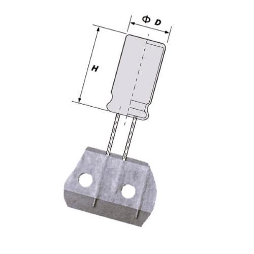 Condensatore El. 100uF 25V V. 6,3x11/5 105° HD