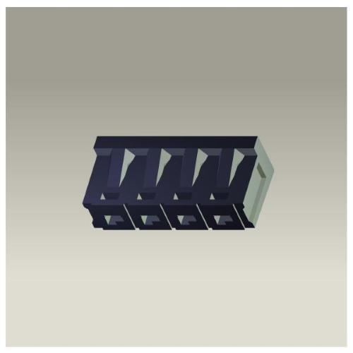 172520-4, supporto per contatti 4 poli P=2,50