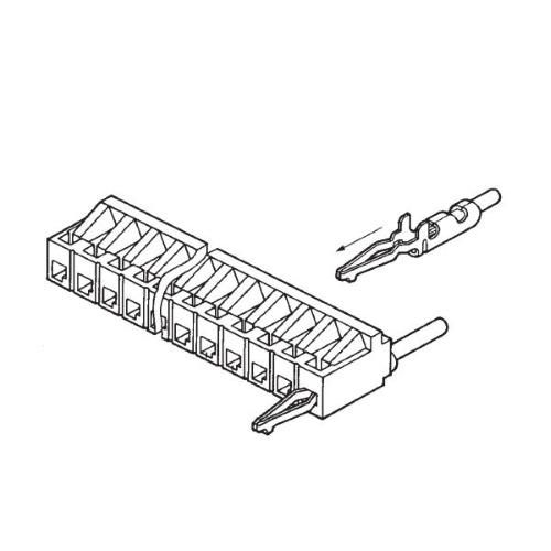 172520-4, supporto per contatti 4 poli P=2,50