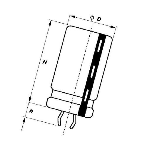Condensatore El. 120uF 400V S-In 25x25/10 105° NRLRW