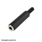 MR6330, presa jack 6,3 mono volante, Nera
