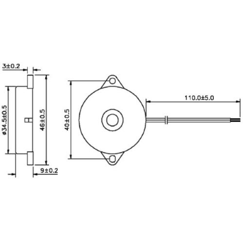 PT-3110WQ, cicalino piezo 5~30V con terminali a filo
