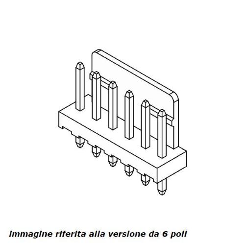 2541, connettore maschio 5 poli P=2,54