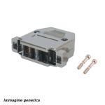 DS1046, cover D-Sub 25 poli, metallizzata, vite corta