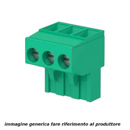 CIF02005, conn. femmina 2 poli P=5,08 affiancabile