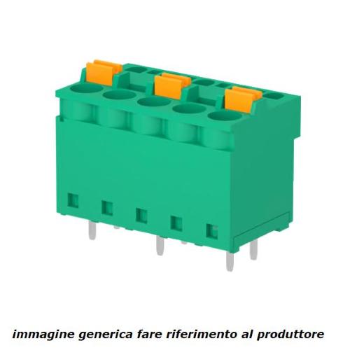 MCQ02002, morsettiera 2 poli P=10 H=17,9 affiancabile