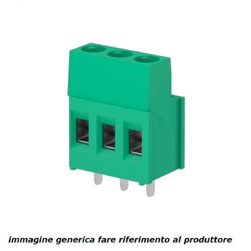 MSQ02001, morsettiera 2 poli P=5 H=19 modulare