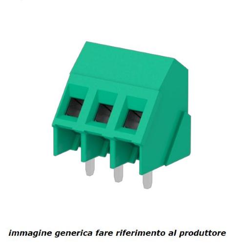 MSM02041, morsettiera 2 poli P=5 H=15,2 35° modulare