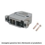 DS1046, cover D-Sub 15 poli, metallizzata, vite corta