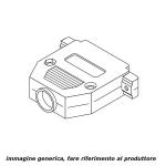 DS1045, cover D-Sub 15 poli in plastica vite corta, Grigio