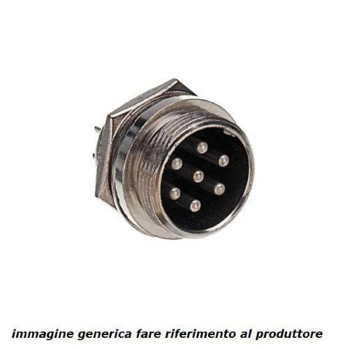 GX20-15, connettore 15 poli da pannello con contatti maschi