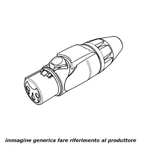 AX, presa 3 poli XLR volante, Blu