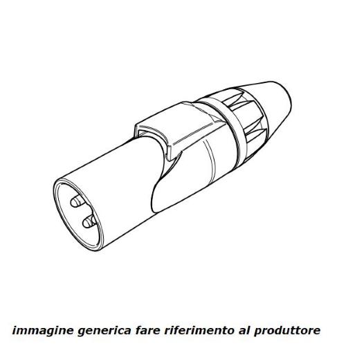 AX, spina 5 poli XLR volante, Blu