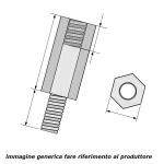 HTS306, distanziale 3MA M/F H=6mm