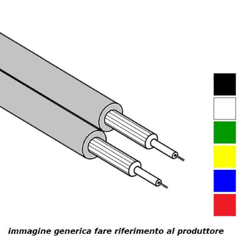 C124, piattina schermata 2x0,12 49V, Nero