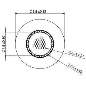 30-00561, cavo schermato 1x0,52 (1x20 AWG), 300V, Nero