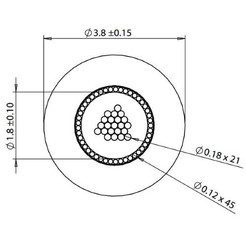 30-00561, cavo schermato 1x0,52 (1x20 AWG), 300V, Nero