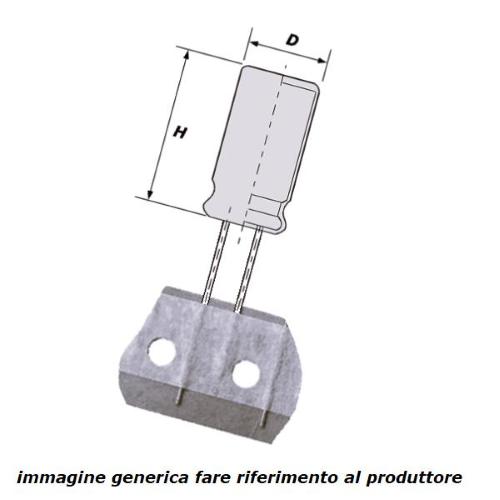 Condensatore El. 1500uF 6,3V V. 10x12,5/5 105° FS-A