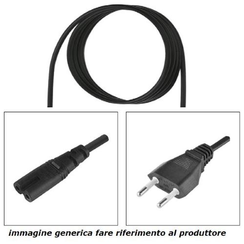 Cavo 2x0,75 L=2m, da spina 10A a presa C7, Nero
