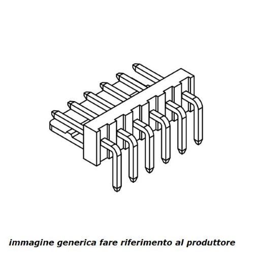 2541, connettore maschio 2 poli P=2,54 90°
