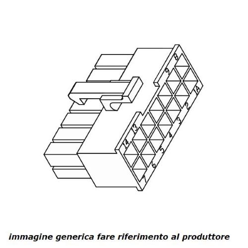 4201, supporto per contatti femmina, 2 poli P=4,20