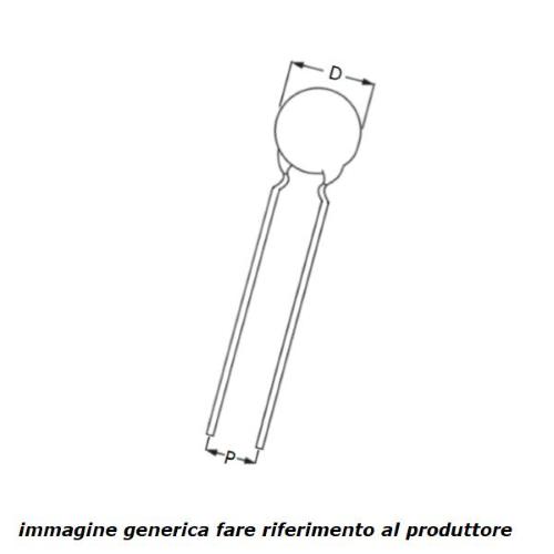Condensatore D. 22pF 50V P=2,5 10%