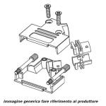 ACOV, cover D-Sub 15 poli in metallo, out 45°, Nero
