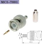 BNC, spina volante 50 Ohm a crimpare per RG174