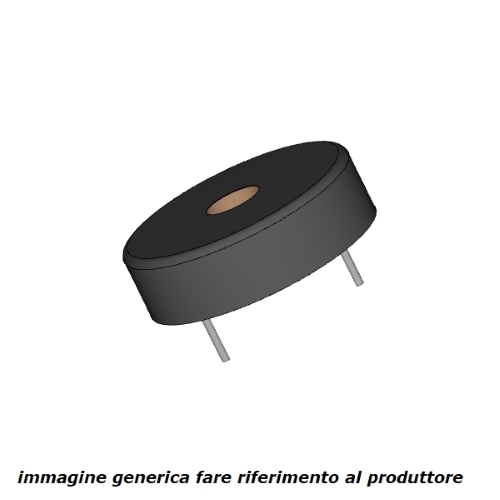TP134005-1, transducer piezo Ø 13,8 mm, 4,0 KHz, P=7,6