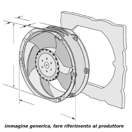 A2175, ventilatore 220/240Vac 171x151x51 0,28/0,24A