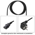 Cavo 3x0,75 L=2m da spina Shuko 90° a presa C13, Nero
