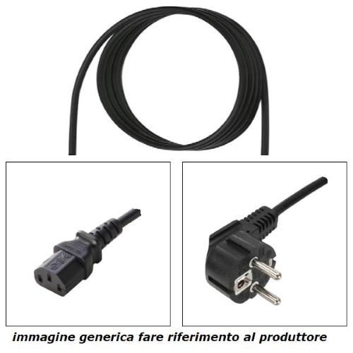 Cavo 3x0,75 L=2m da spina SHUKO 90° a presa C13, Nero