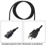 Cavo 3x18AWG L=4,5m da spina 5-15P a presa C13, Bianco