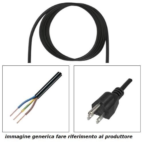 Cavo 3x14AWG L=0,5m con spina 5-15P, Nero, schermato