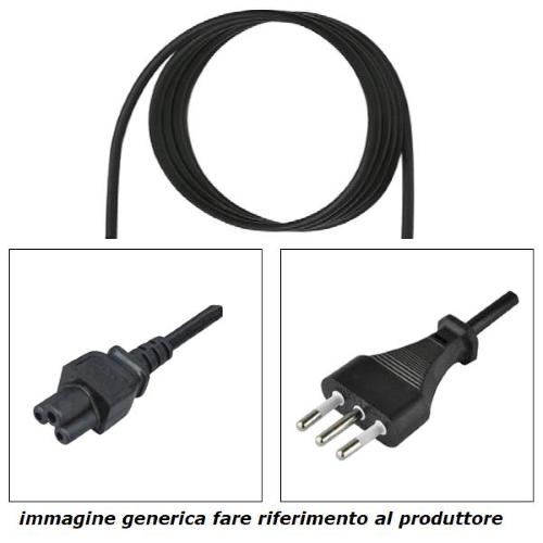 Cavo 3x0,75 L=1,5m, da spina 10A a presa C5, Nero