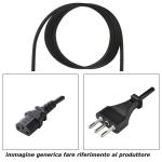 Cavo 3x0,75 L=2m da spina 10A a presa IEC, Nero